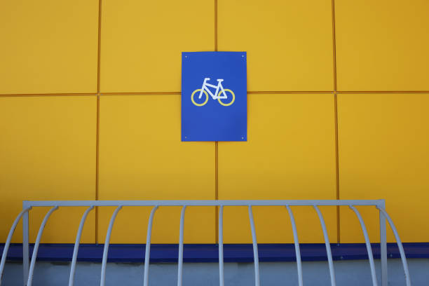 old bike as a decoration at the entrance