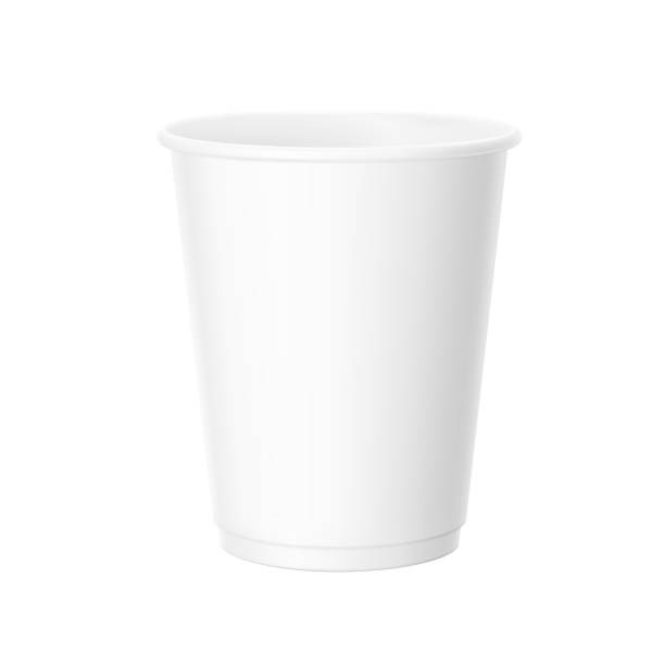 istock Realistic blank paper cup mockup with double side wall. Coffee to go, take out mug. 1616327362