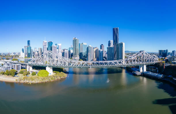 Story Bridge and Brisbane Skyline in Australia