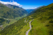 Aerial summer view of Grossglockner High Alpine Road, Salzburg and Carinthia, Austria