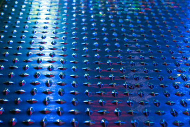 metal texture with multi-colored color close-up, there is a place for an inscription. High quality photo