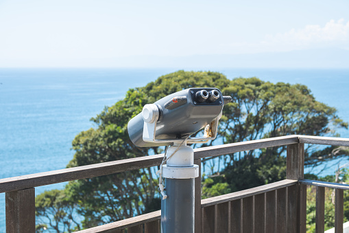 binoculars at Enoshima Island in Fujisawa, Kanagawa, Japan
