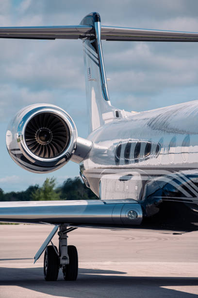 istock The Rear of a Medium Size Business Jet During Prep 1616400987