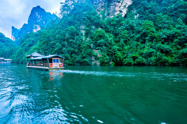 istock A tourist boat slowly moving away 1616401176