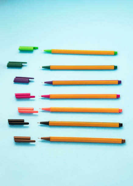 istock Colorful markers. Set of fine liners, in an array of colours 1616442714