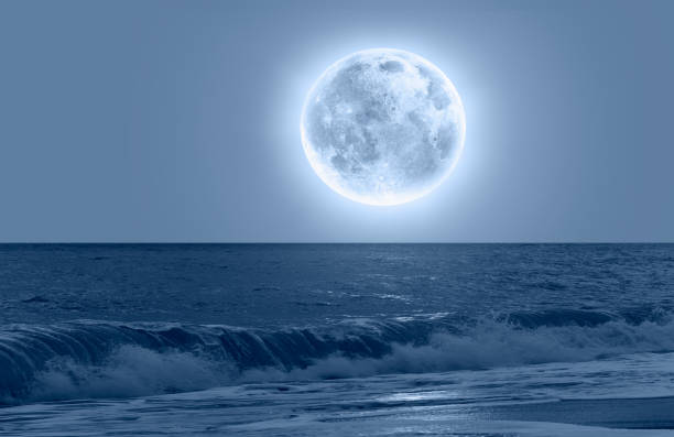 istock Night sky with full moon in the clouds 1616484121