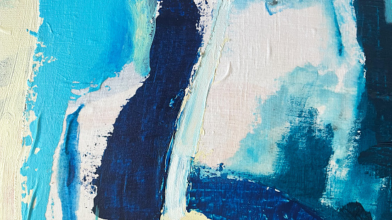 Abstract acrylic painting close up.