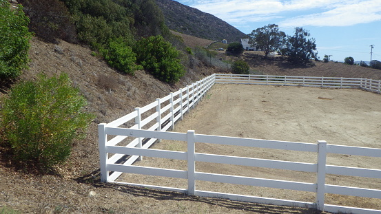 wooden fence as a demarcation to other land and property