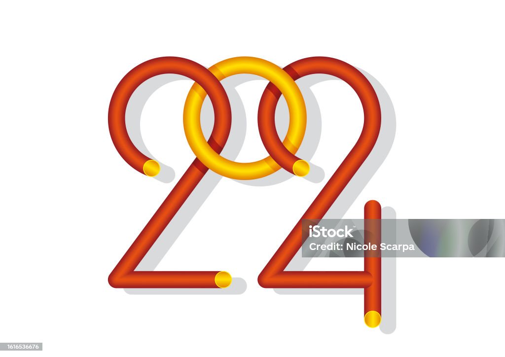 Number 2025 Graphic Design Vector Illustration Stock Illustration