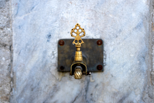 Traditional turkish faucet, detail