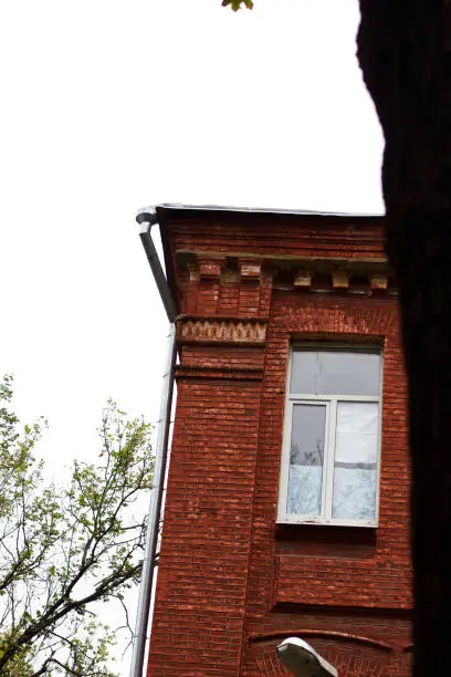 Photo of Building of Kharkiv Polytechnic University made of dark red brick