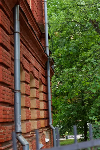 Photo of Building of Kharkiv Polytechnic University made of dark red brick