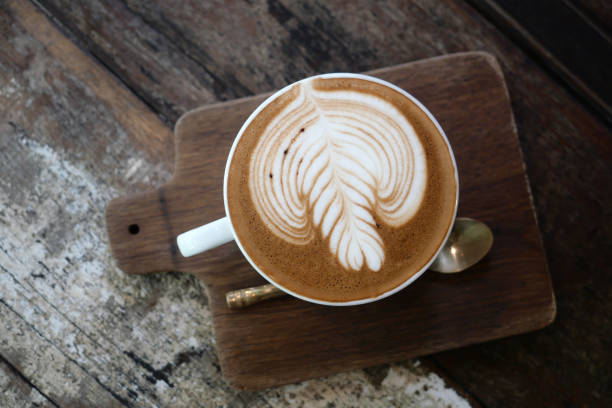 istock Latte Art Hot coffee in Nature Background. 1616580288