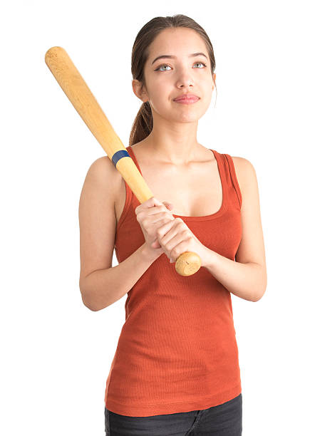 istock Attractive young woman holding baseball bat 161659783