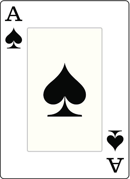 pik-ass-grafik - ace of spades illustrations stock-grafiken, -clipart, -cartoons und -symbole