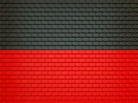 Black and red Leather stitched background with scales texture. for fashion and business