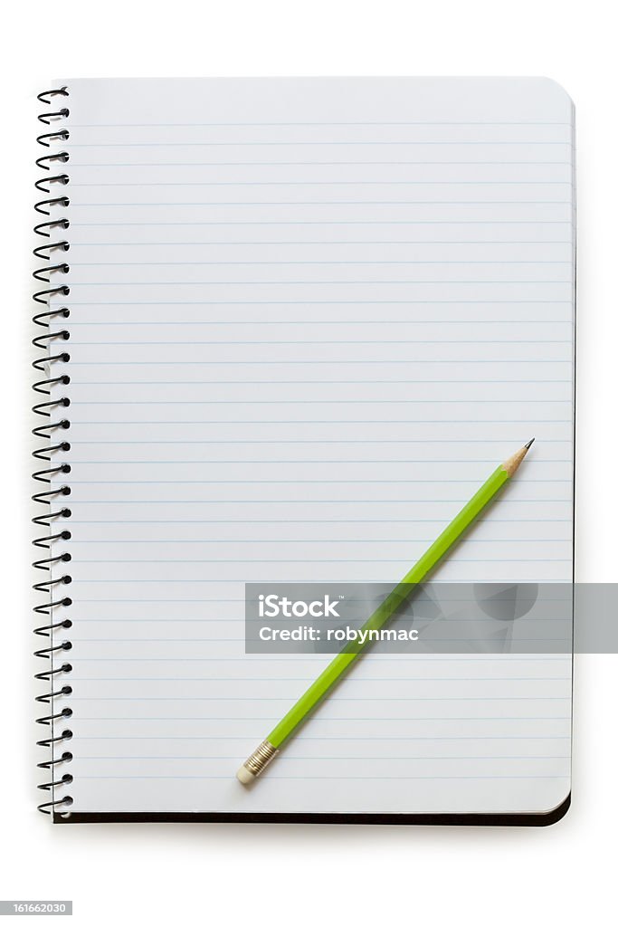 Pencil Computer Notepad Notepad With Pencil Isolated Stock Photo - Download Image Now - Lined ...