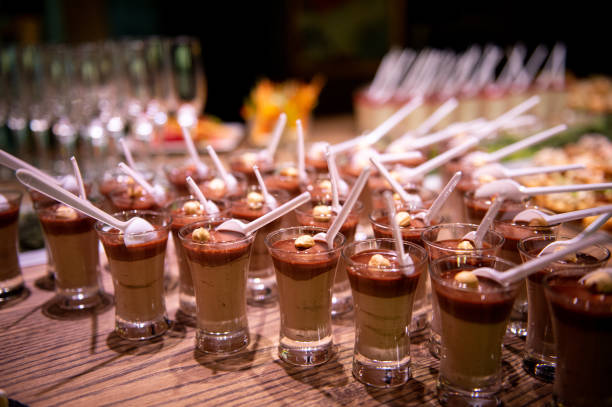 istock Buffet. Food. A catering system in which food is placed in a public area where diners serve themselves. Food serving. 1616661048