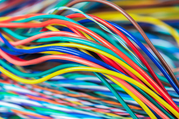 istock Bunch of Electric Colored Cable 1616687983