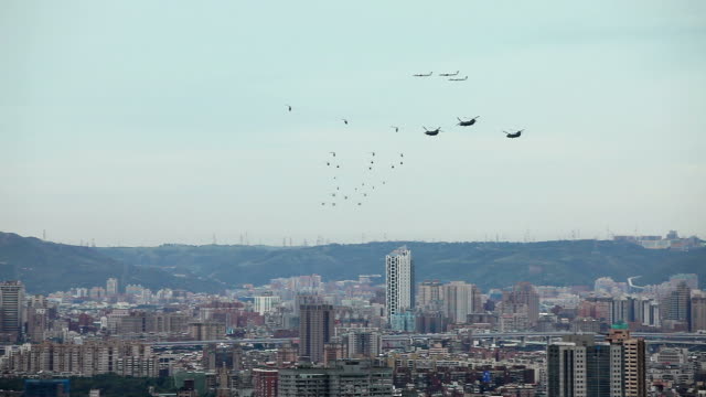 Taiwan Military Aircraft in Formation