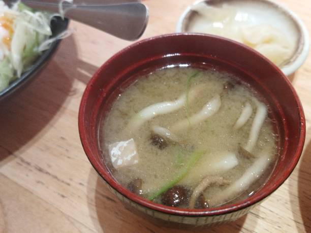 Japanese soup stock photo