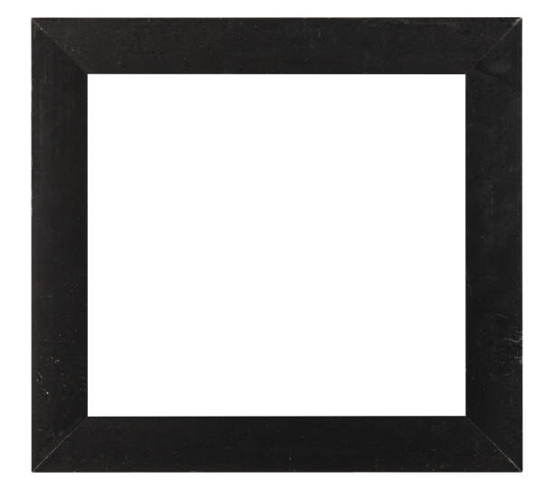 istock Empty wooden photo frame on white background 1616769774