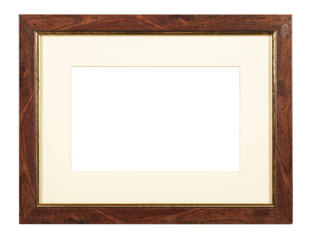 istock Empty wooden photo frame on white background 1616770842