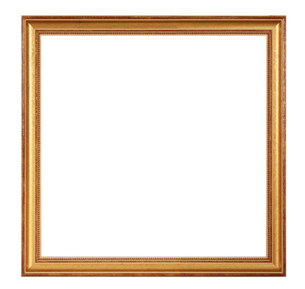 istock Empty wooden photo frame on white background 1616770862