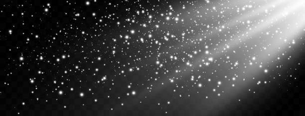 istock Vector illustration of flying snow on a transparent background.Natural phenomenon of snowfall or blizzard. 1616797559