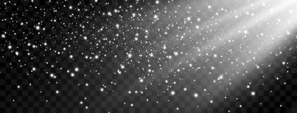 istock Vector illustration of flying snow on a transparent background.Natural phenomenon of snowfall or blizzard. 1616797578