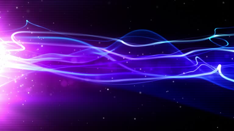 Flowing Light Streaks Background Loop - Neon Pink (Full HD)