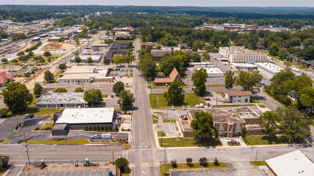 istock Cullman, Alabama - a small town in Cullman County. Aerial drone view. 1617014283