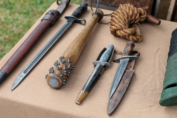 Second World War era bladed and blunt weaponry