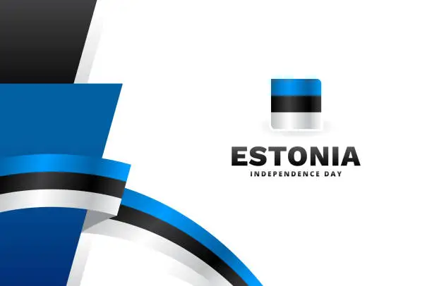 Vector illustration of Estonia Independence Day Celebrate Design