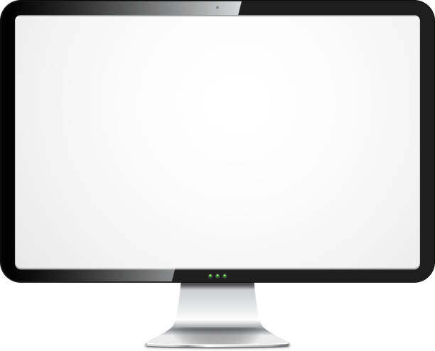 vektor-pc-monitor - computerbildschirm stock-grafiken, -clipart, -cartoons und -symbole