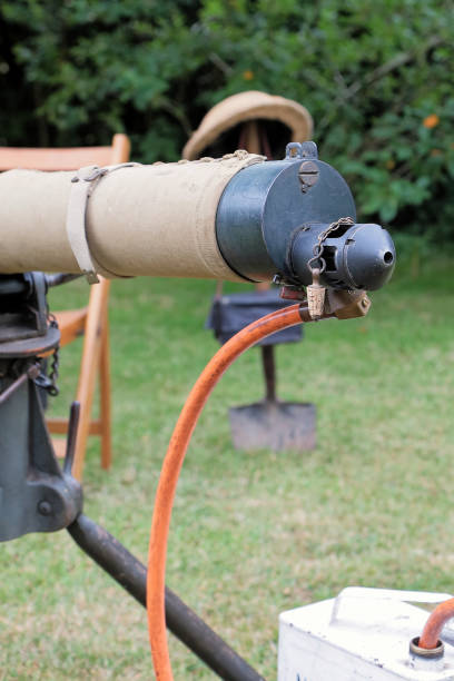 istock Water cooling sleeve and hose on a Vickers Machine Gun 1617040985