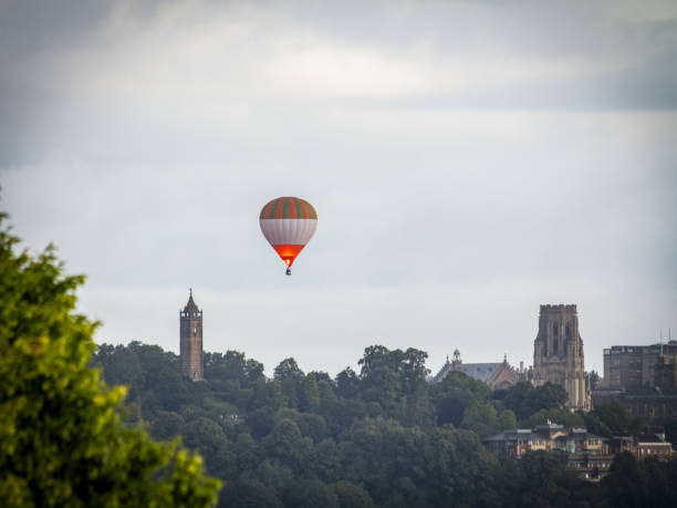 istock Hot air balloon flying over Bristol 1617043036