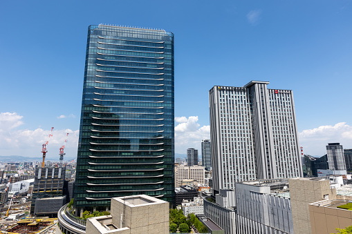 Osaka, Japan - August 19, 2022 : Grand Front Osaka and Hotel Hankyu Respire Osaka in Japan.