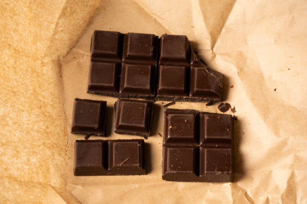 istock A chocolate bar isolated on white background. 1617082459