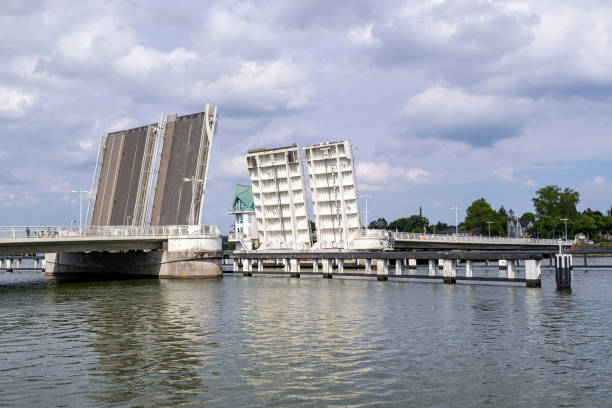 istock opened bascule bridge over the river Schlei in Kappeln, Germany 1617101926
