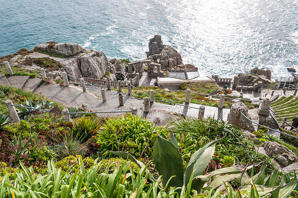View From The Minack Theatre In Cornwall, England stock photo