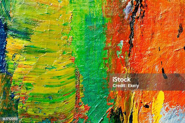 Foto de Abstrato Pintado De Vermelho E Verde De Fundo e mais fotos de stock de Abstrato - Abstrato, Action Painting, Amarelo