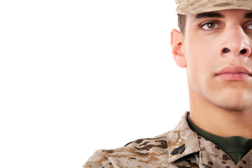 US Marine Corps Solider Portrait. The model is wearing an official US Marine corps Marpat BDU uniform. -Click on the banners to browse portfolio by collections-