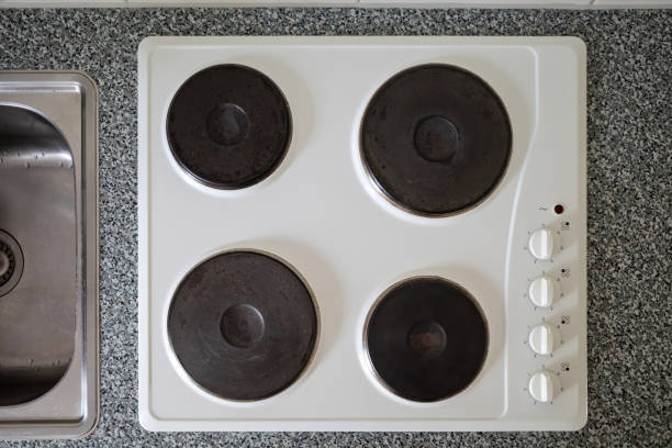 electric cooker on worktop in kitchen