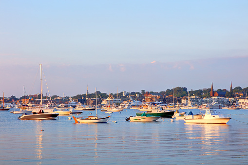 Newport is a seaside city on Aquidneck Island in Rhode Island. It is known as a New England summer resort