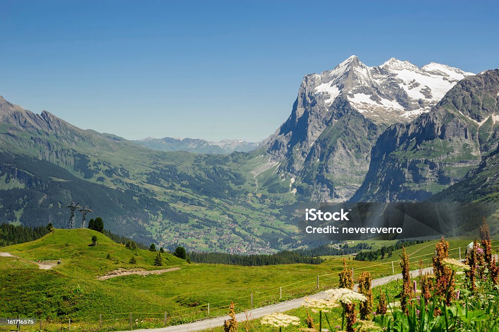 Schweizer Mountains in der Berner Alpen - Lizenzfrei Alpen Stock-Foto