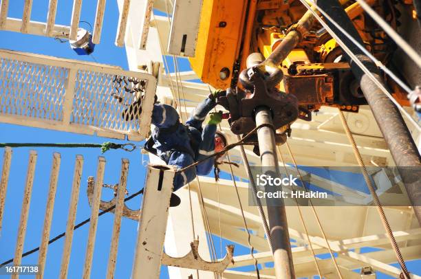 Derrickman Stock Photo - Download Image Now - Oil Worker, Blue-collar Worker, Construction Site