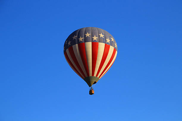 Patriotic Hot Air Balloon stock photo