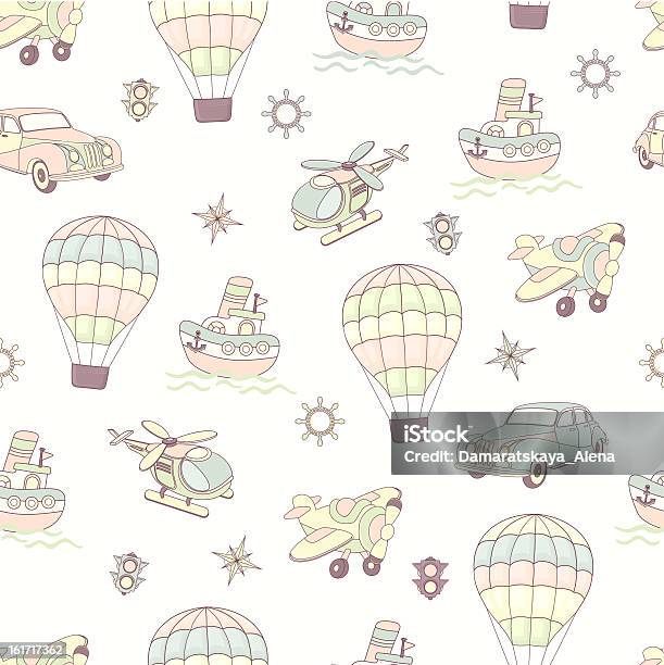 Seamless Baby Background Stock Illustration - Download Image Now - Airplane, Art, Art And Craft