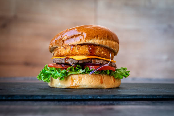 istock Tasted and fresh traditional hamburger 1617181645
